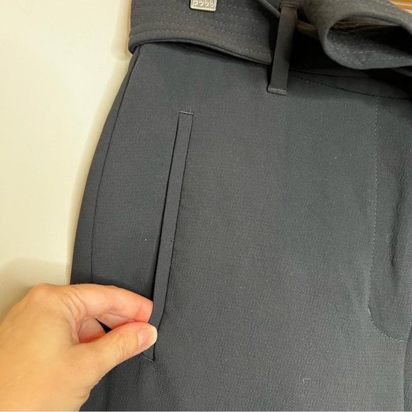 Aritzia Wilfred Womens Size 6 Tie-Front Pant Black Crepe High Waist Trouser - Picture 5 of 14